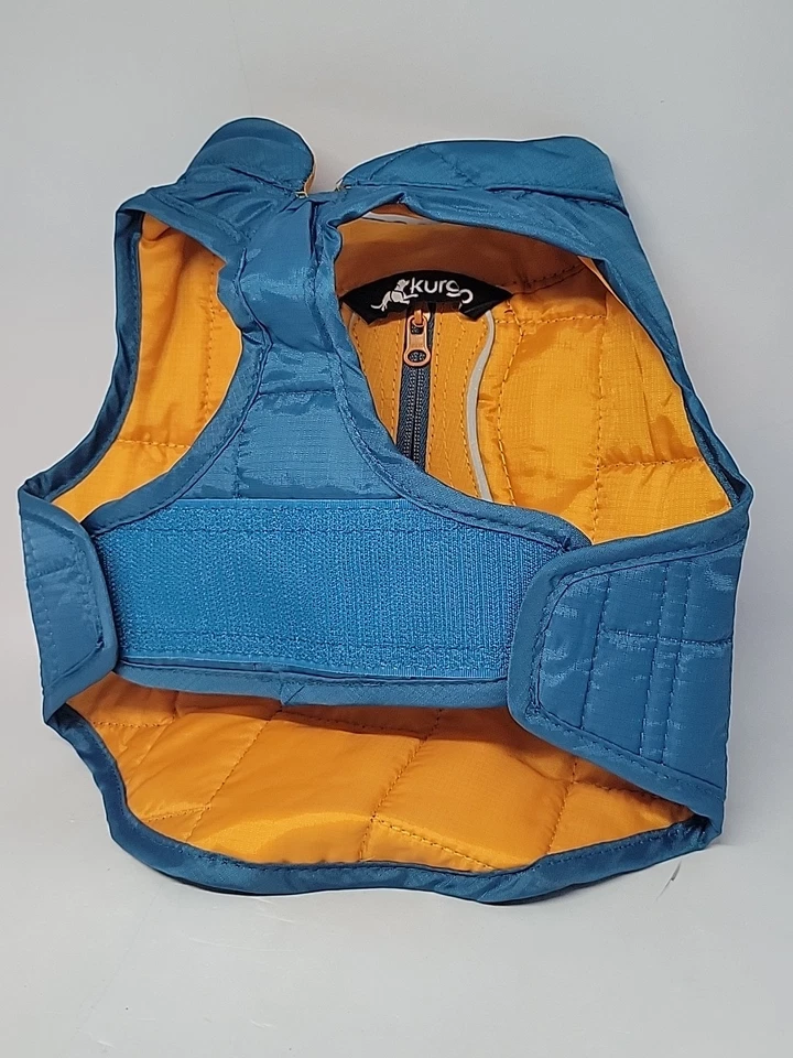 Chaqueta Kurgo Loft para Perros, Talla Mediana, Azul/Naranja Reversible, Resistente al Agua Foto 3 de 3