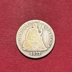 (1) Beautiful Antique 1877-CC Seated Liberty Dime AG-ALMOST GOOD NICE FILLER