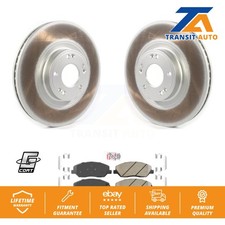 Front Coated Disc Brake Rotors And Ceramic Pad Kit For 2012 Hyundai Genesis 3.8L