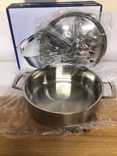 Le Creuset 3-Ply Stainless Steel Sauteuse, 3-Ply, 28 cm, 96100928000000, Silver