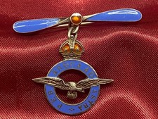Beautiful RAF Royal Air Force Sterling Silver Enamel Sweetheart Brooch w/fixing
