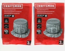 2 Packs Craftsman Shop Vac Filters Dry Cloth Bags 6 Filters