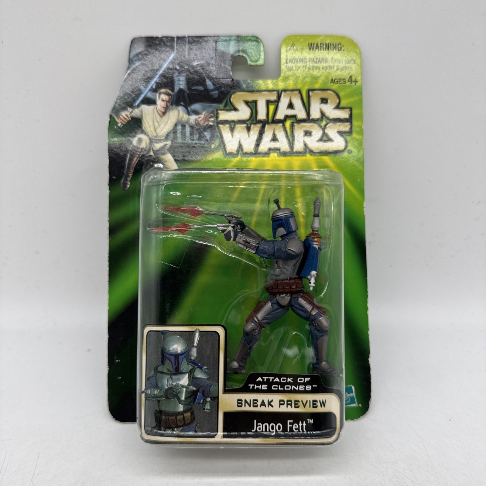 Star Wars Attack of The Clones - Jango Fett Sneak Preview Action Figure New