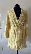 Y.A.S. Mantel, kariert gelb/weiß, Größe L