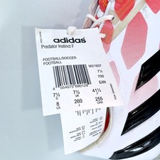 Adidas Predator Instinct FG M21937 Elite US8 UK7.5 White Men’s Cleats Soccer