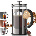 French Press Coffee Maker 34Oz 1 L, No Plastic Touching Cafe, Heat Resistant Thi