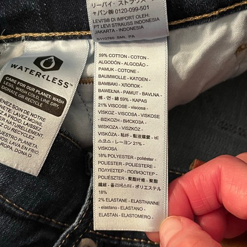 Levi’s Classic Straight “Hypersoft” Jeans • Plus-Size 16W Dark Wash NWT - Picture 6 of 7