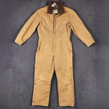 Walls Blizzard-Pruf Coveralls Mens 42 Short Tan Duck Canvas Insulated Lined USA