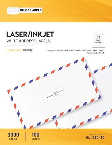 300 Sheets 9000 Labels NEON RED Fast Peel Address Mailing 1 x 2 5/8 30 UP - Picture 2 of 6
