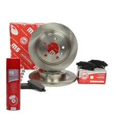 Bremsscheiben + Bremsbeläge + Bremsenreiniger hinten für CHEVROLET CRUZE; OPEL