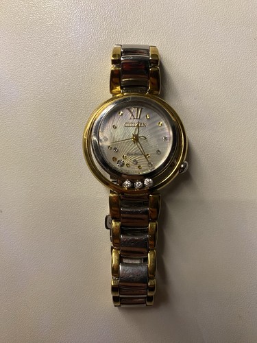 Citizen Eco-Drive Women's Diamond Accent Two-Tone Metal Analog Watch