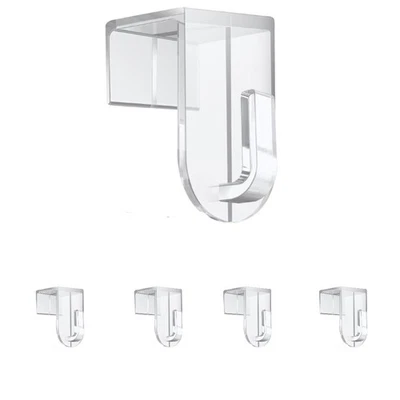 Fensterhaken Dekohaken Türhaken Fensterdekoration transparent Tür 4 8 12 16 20St - Bild 1 von 4
