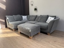 Grey Furniture Village corner sofa and matching footstool (WE DELIVER)