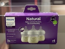 Philips Avent Natural Baby Bottle with Natural Response Nipple, Clear, 4oz, 3pk