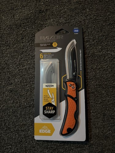 Outdoor Edge 3.0" Razor-Lite EDC Orange Replaceable Blade Folding Knife/ NEW!!