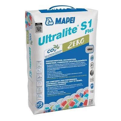 Fliesenkleber Flexkleber Verlegemörtel MAPEI  ULTRALITE S1 FLEX ZERO grau 15 kg