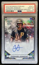 2023 Bowman Sterling Termarr Johnson Prospect Auto Speckle Refractor #/99 PSA 10