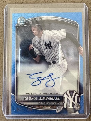 2025 Bowman Chrome Mega #BMA-GL George Lombard Jr. Blue Mojo Refractor Auto /150