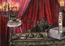 Twin Peaks Log Lady: Adam & Bekah Cleveland Sketch Card