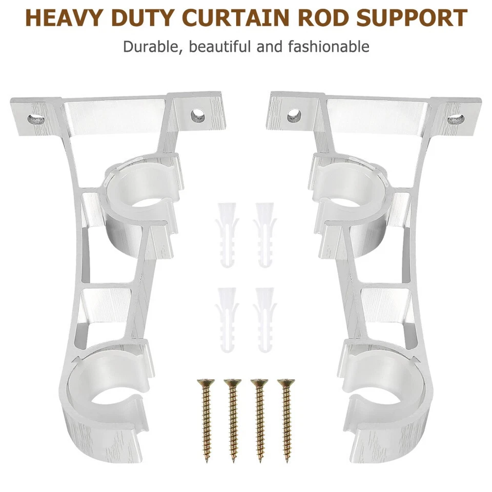 2PCS Curtain Rod Holders Curtain Rod Hooks Cortineros Para Cortinas De Ventana - Image 4 of 4