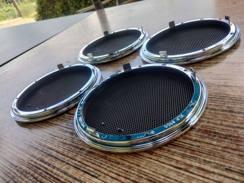 Jaguar XJ XJR VDP ALPINE door speaker grilles complete set of 4 X350 X358 - Bild 8 von 9