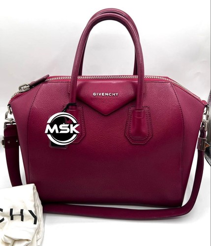 Givenchy Antigona Goatskin 2Way Bag Burgundy Women's Used From Japan