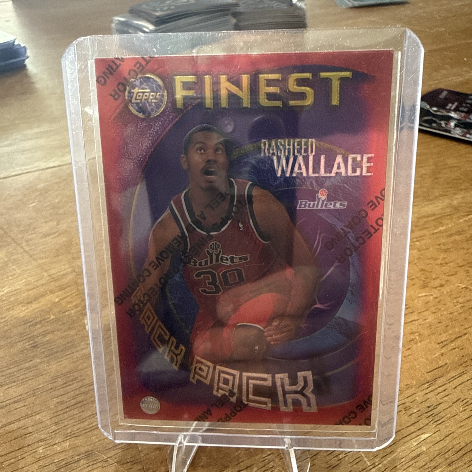 1995-96 Topps Finest - Rack Pack Rasheed Wallace #RP-7 (RC)