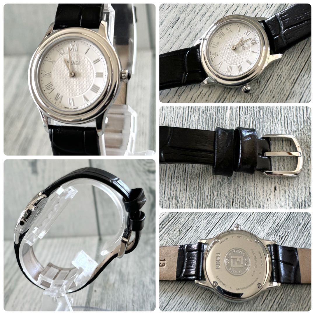 Fendi 25000L Analog Quartz Women Rare Watch Zucca Pattern Fendi 25000L Analog Quartz Women Rare Watch Zucca Pattern