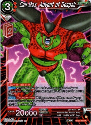 Cell Max, Advent of Despair Uncommon Foil Critical Blow BT22-005 NM