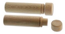 Needle Case Round Wood (2 cases) Beading Storage Tube NCW2 (2.25" x 0.5")