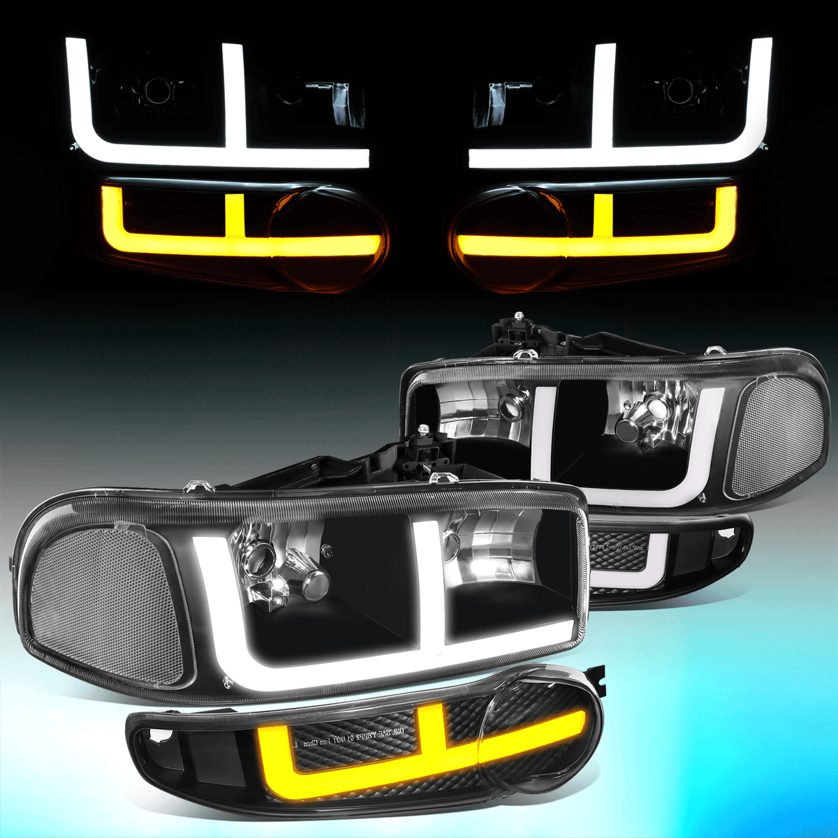 For 2001-2006 GMC Sierra Yukon Denali Switchback LED DRL Pair