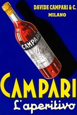 Poster poster poster advertising aperitif Campari vintage print 60x90 cm.