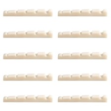 10x Bone Bass Nut 1-19/64"x9/64"x13/64" 45x3.5x5mm 5-String Luthier DJ39