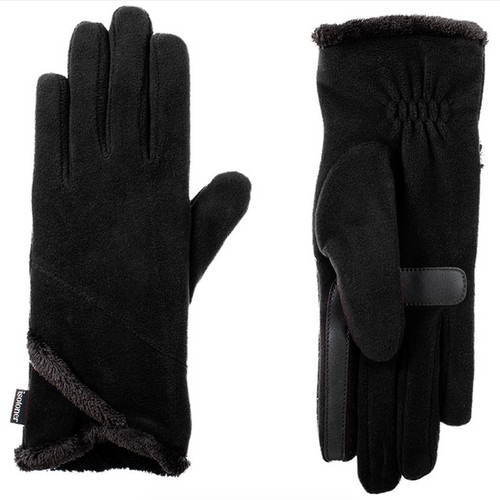 isotoner Women's Stretch Fleece Gloves With smartDri, Black, One Size, $50