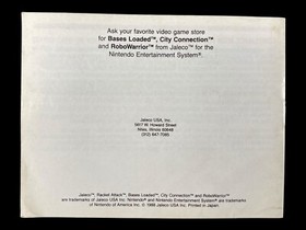 Vintage Nintendo NES Racket Attack Jaleco Video Game