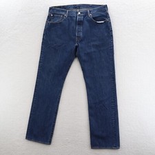 Levi's 501 Jeans Men 38x34 Blue Original Fit Straight Leg Medium Wash Button Fly