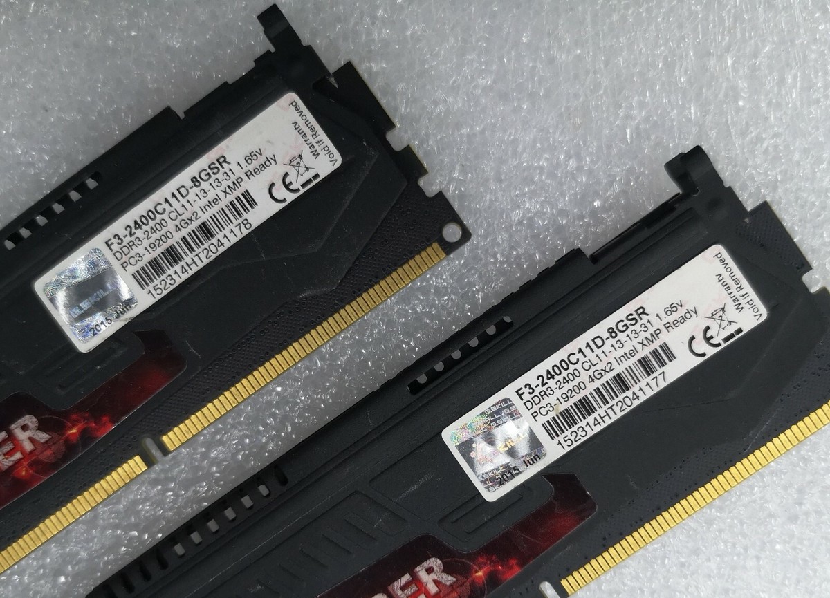 Barrette RAM G.SKILL 8Go DDR3 2400MHz - Modèle Sniper, Testée, Pour PC Bureau, Occasion