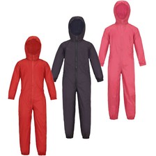 CHILDS WATERPROOF ALL IN ONE COVERALL BOILER SUIT BOILERSUIT BOYS GIRLS KIDS