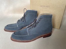 Meermin Grey Suede Service Boots Sz 7.5E UK / 8.5 US Norwegian Split Toe Unworn