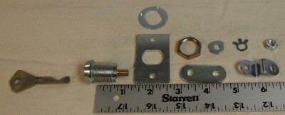 Abloy 7/8'' long cam lock w/ 1 key plus extra locking hardware for 1 price - NEW