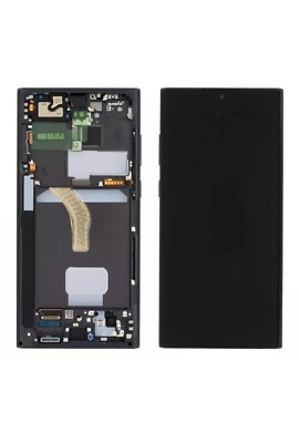 Original Samsung Galaxy S22 Ultra S908B OLED Schwarz Display Touch Service Pack