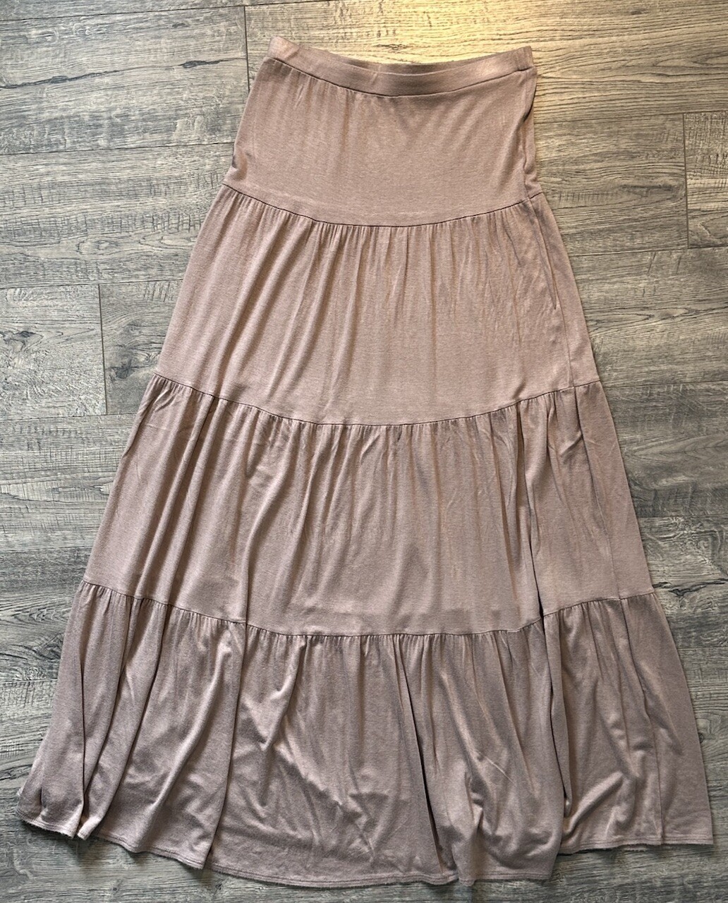 Soprano Maxi Skirt Sz XS Taupe Color Made In USA-image