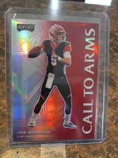 Joe Burrow Rookie Card Red Silver Prizm RC 2020 Panini Playoff Call To Arms 💥💥