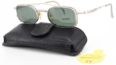 ZEISS Brille + Sonnenbrille Sun-Clip 5696 5100 140 GH8 Herren Silber Grau Grün