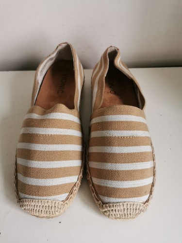 VIONIC DESIGNER UK 3 EU 36 WOMENS WHITE BEIGE LOAFERS FLAT ESPADRILLE SHOES - Picture 5 of 15