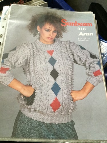 Sunbeam Aran Ladies Sweater knitting 