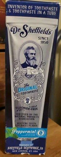 2 Dr. Sheffield's Premium Natural Peppermint Toothpaste 5 Oz Each
