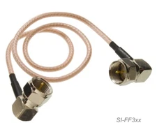 Slim Coax 75Ω RG179 with F-Type Right-Angle Connectors TV, Sat, & Antenna Cable