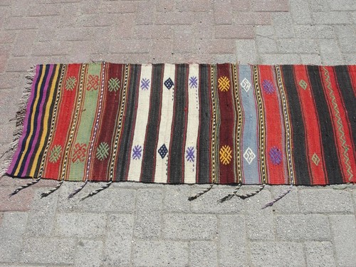 Tappeto runner, kilim turco vintage, tappeto kilim grande, tappeto kilim, - Foto 5 di 10