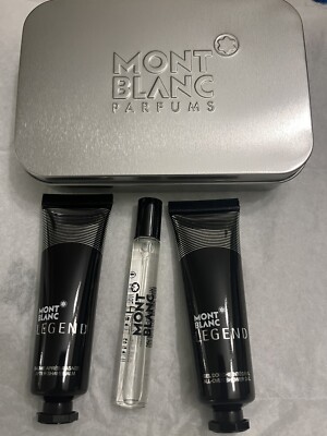 MontBlanc Legend Discovery Kit, Eau De Toilette Spray,Aftr Shv, Showr Gel.25 oz 